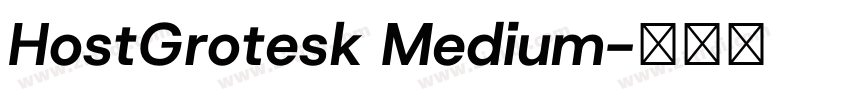 HostGrotesk Medium字体转换